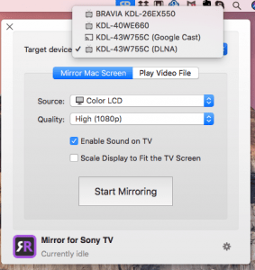 mirror for sony tv mac free trial